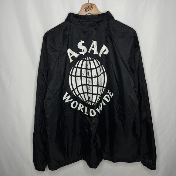 OG ASAP Rocky A$AP Mob AWGE Worldwide Don't Be Dumb Coach Jacket Tour Merch XL - Picture 1 of 4